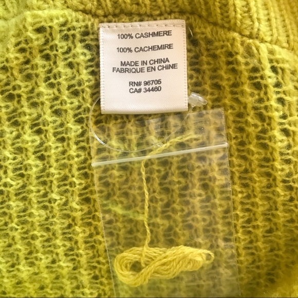 Rebecca Taylor cashmere chartreuse sweater - Picture 8 of 10